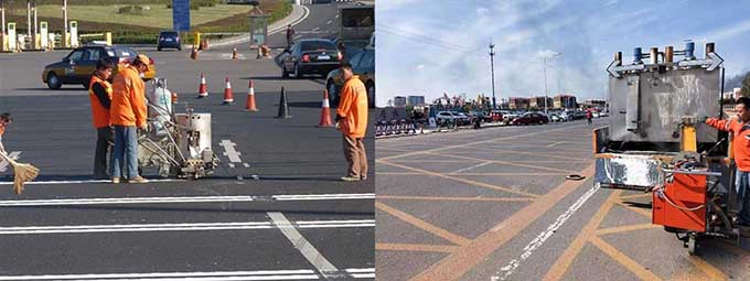 哈爾濱熱熔劃線 小區(qū)劃線 停車位劃線