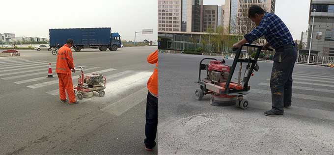 哈爾濱黑色瀝青路面地面標(biāo)線清除施工