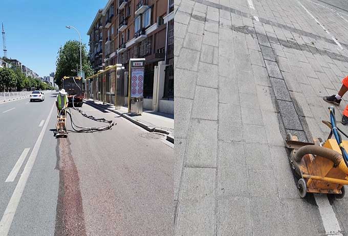 哈爾濱清除馬路舊標(biāo)線